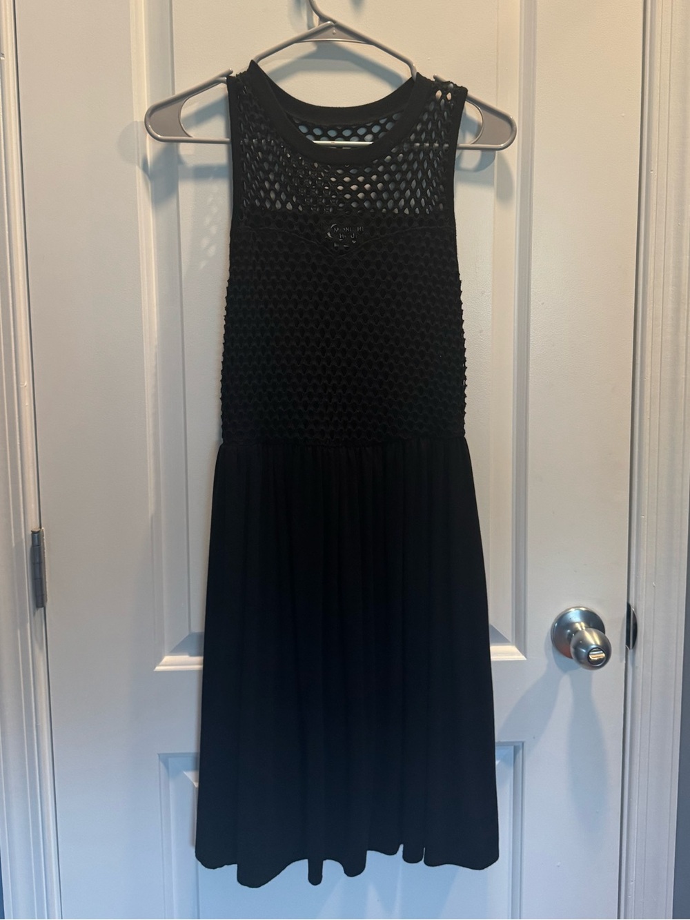Black Mesh Sleeveless Dress